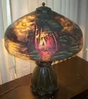 Reverse Painted Pittsburgh Lamp