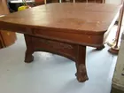 Oak Dining Table with Carved Legs