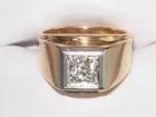 14 KT. GOLD MAN'S DIA. RING