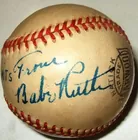 New York Yankees, Babe Ruth Signed Baseball