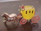 old France metal toy stagecoach