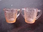 mini pink depression creamer & sugar