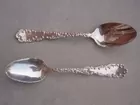 Pair of Sterling spoons engraved BBC