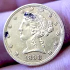 1898 Half Eagle gold piece