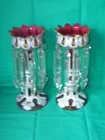 Cranberry Glass Lustres