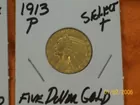 1913-P $5 Indian Head Gold-Merritt Family Auctions