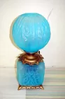 Fantastic Satin glass g.W.T.W. Blue lamp with unus