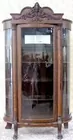 China Cabinet W/North Wind Carving