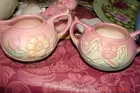 Hull pottery creamer & sugar
