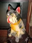 large plaster chalk dog