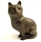 ANTIQUE CAST IRON BLACK CAT BANK