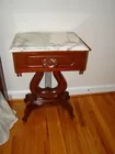 MARBLE TOP END TABLE