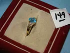 10K RING W/BLUE STONE