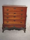 Period Queen Anne chest on frame cherry