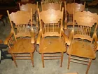 OAK ARM CHAIRS SET OF 6