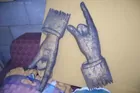 carved hands
