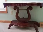 Lyre Style Marble top Table
