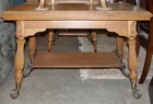 Oak Library Table w/ Ball Claw Feet