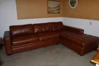 leather sectional sofa/chase
