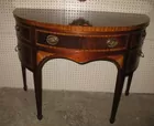 BAKER 45 in w demilune table 