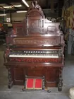 Walnut Victorian pump organ