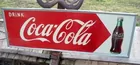1957 COCA COLA TIN BOTTLE SIGN