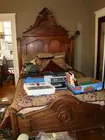 HI-BACK WALNUT VICTORIAN BED