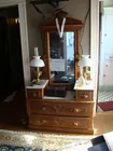 WALNUT VICTORIAN DROP CENTER DRESSER