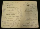 1931 NY Yankees Signed Menu