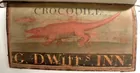 Crocodile Inn Circa 1800 Inn Sign Double Sided