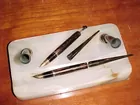 Sheaffer pump desk set pr.
