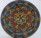 blue rosemalled plate