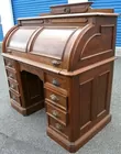 Victorian Cylinder Roll Top Desk