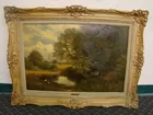Framed oil on canvas, Resting Place by J. Clayton 