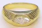 14K Ring w/Lg. Marquis Diamond