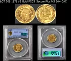 1878 $3 Gold-PCGS Secure Plus MS66+