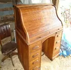 OAK S ROLL TOP DESK