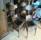 SET OF 4 OAK SPINDLE BACK CHAIRS