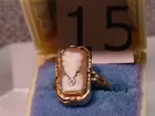 10kt Gold Cameo / Blk Onyx