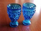 cobalt blue tooth pick holders pair
