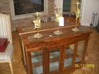 pair of vintage glass showcases