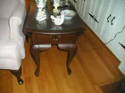 1 of a pair mahogany tables