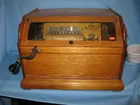 Crank Music Box in Oak Case