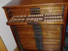 24 DRAWER OAK PRINTERS CABINET--TROUT AUCTIONS