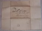 1839 Folded Stampless Letter From Texas  