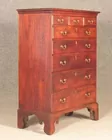 Chippendale chest, walnut, PA, c1750-80