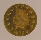 1875 1/2 Dollar CAL Gold