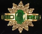 Jabel emerald/diamond 18K ring