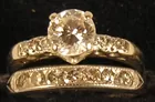 Diamond ring set, 14K & 18K