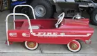 LYN LIECHTY AUCTIONS  circa 1963 pedal firetruck